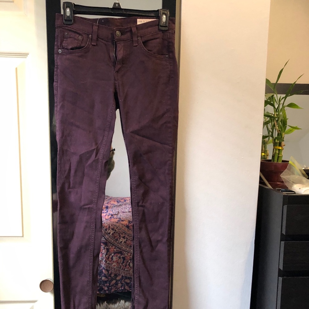 Maroon skinny jeans
